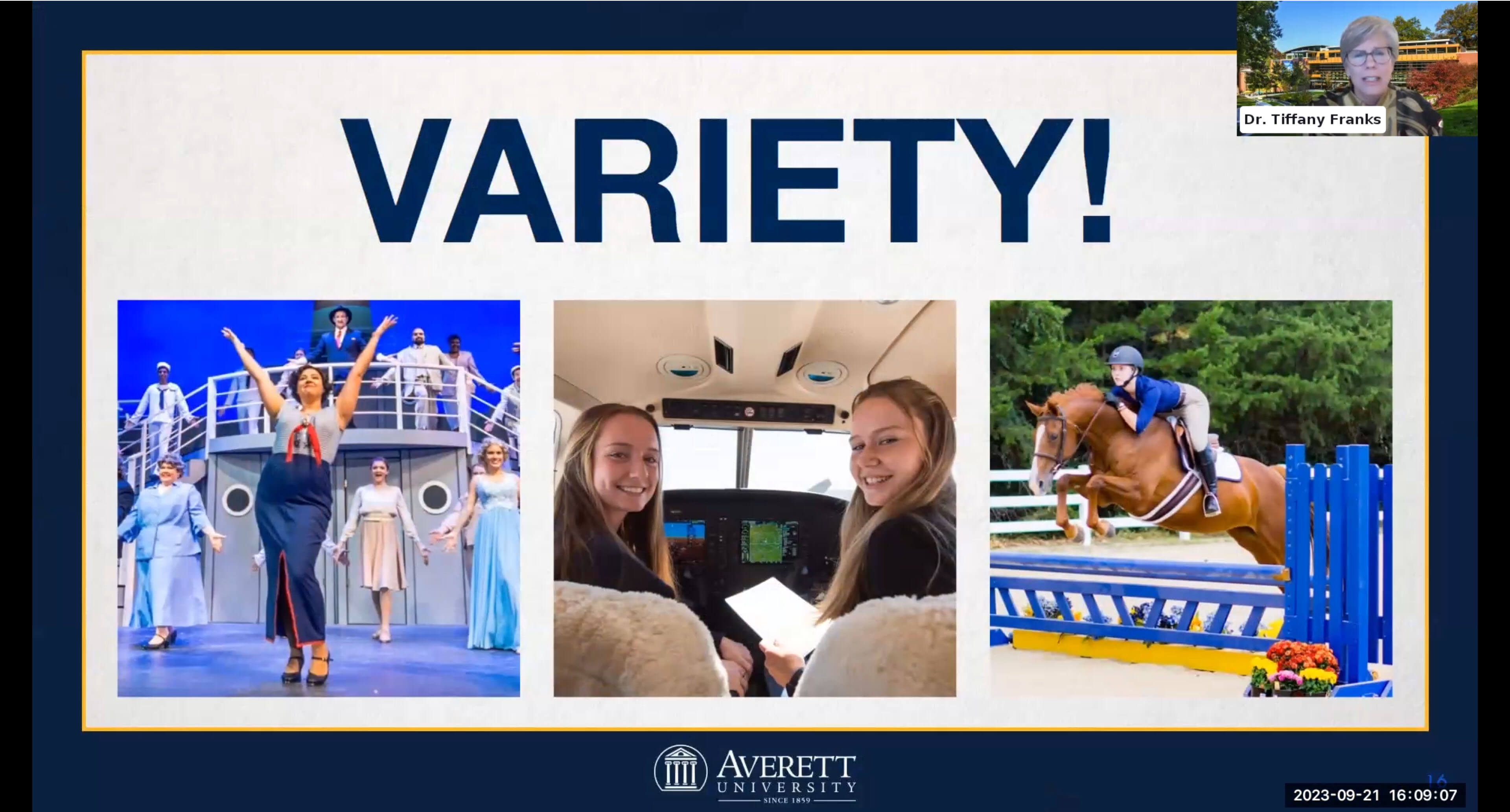 Variety adds interest to life and college.